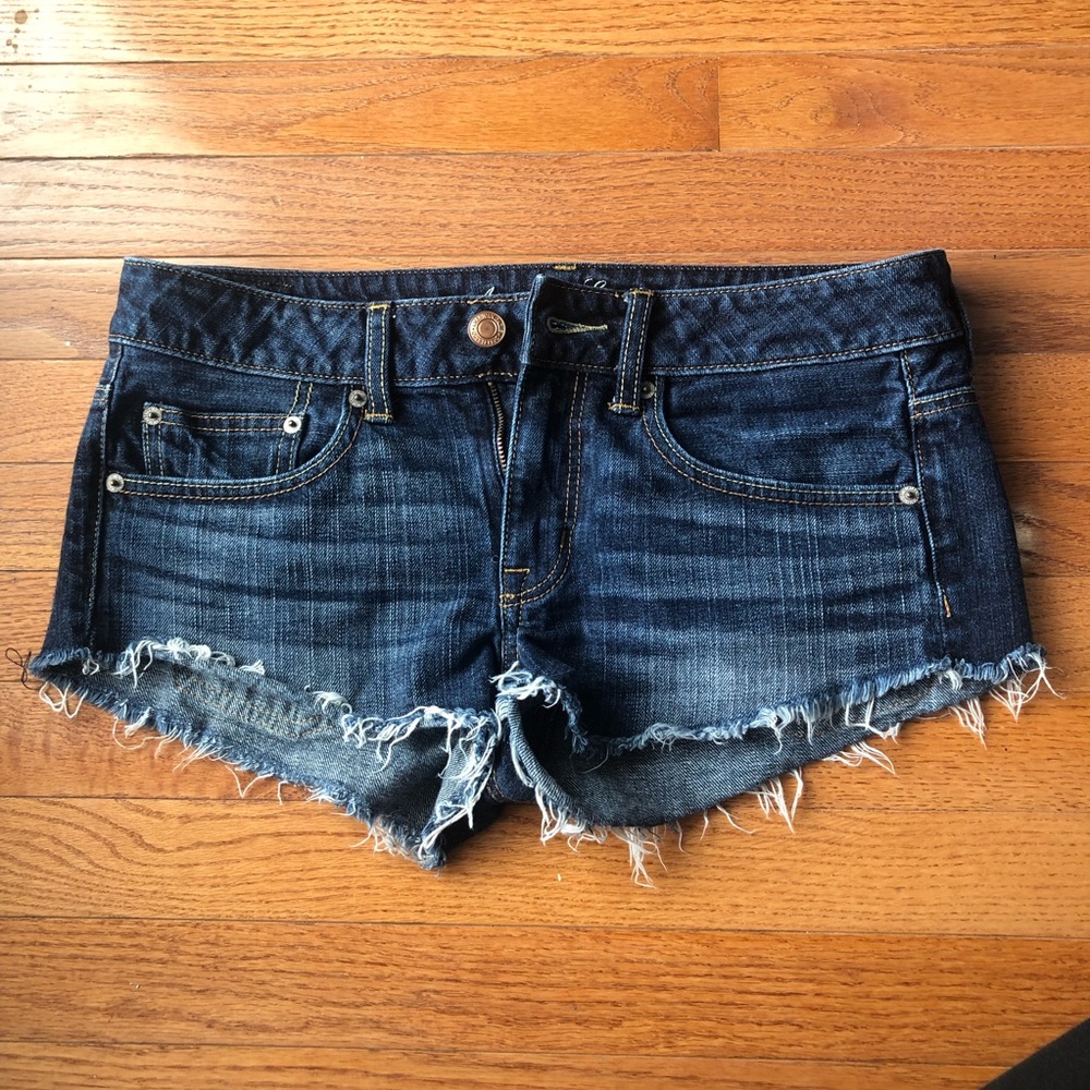 American Eagle Aerie Low Rise Jean Shorts sz 6